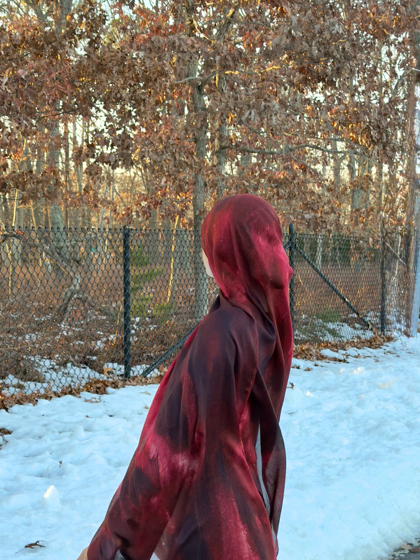 Candied Apple Printed Modal Hijab