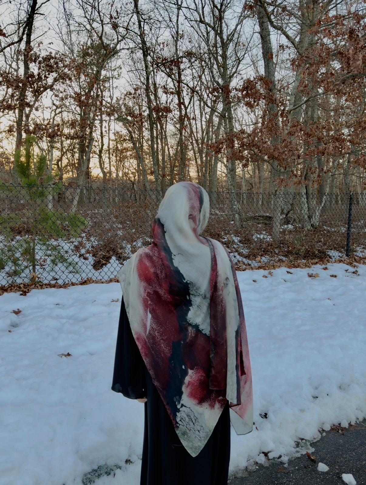 Cranberry Frost Printed Modal Hijab