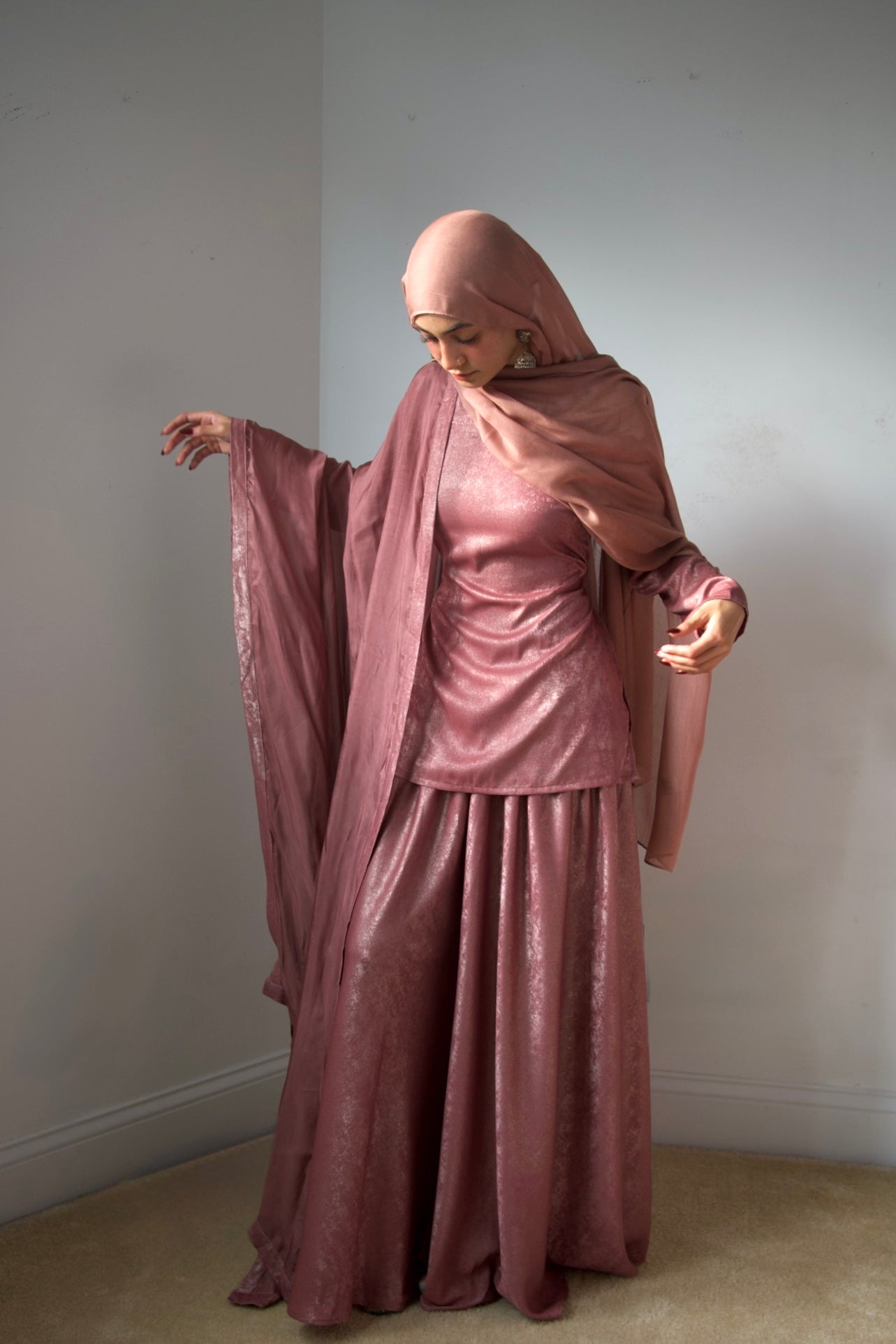 Noor Palazzo Set Dusty Rose