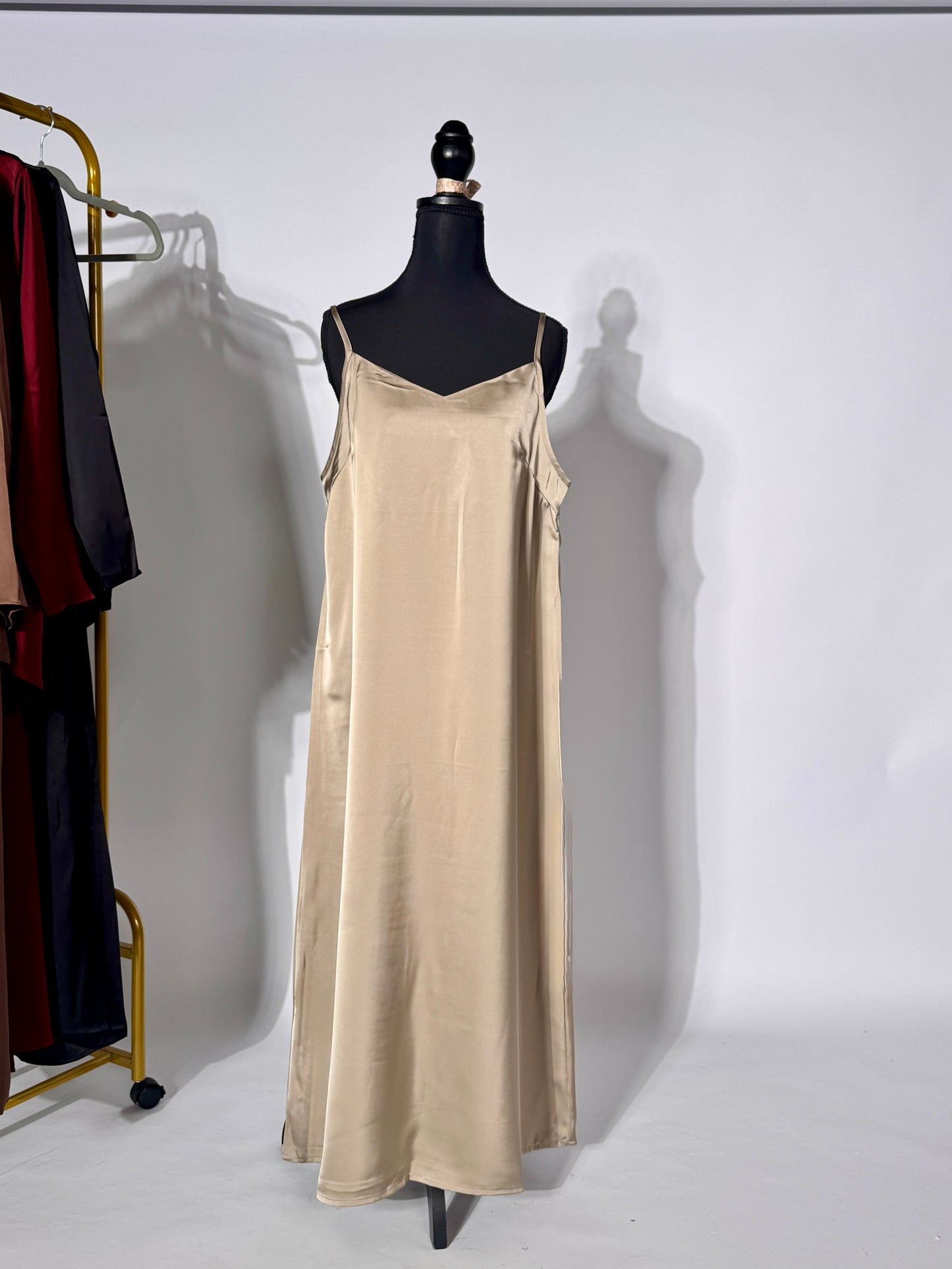 Satin Slip Dress + Satin Cardigan Set
