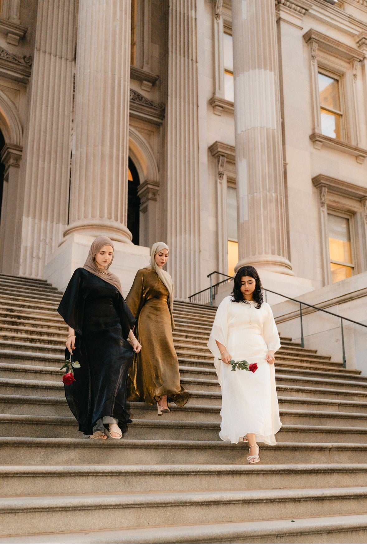 Chrome Gold/Brown Butterfly Abaya