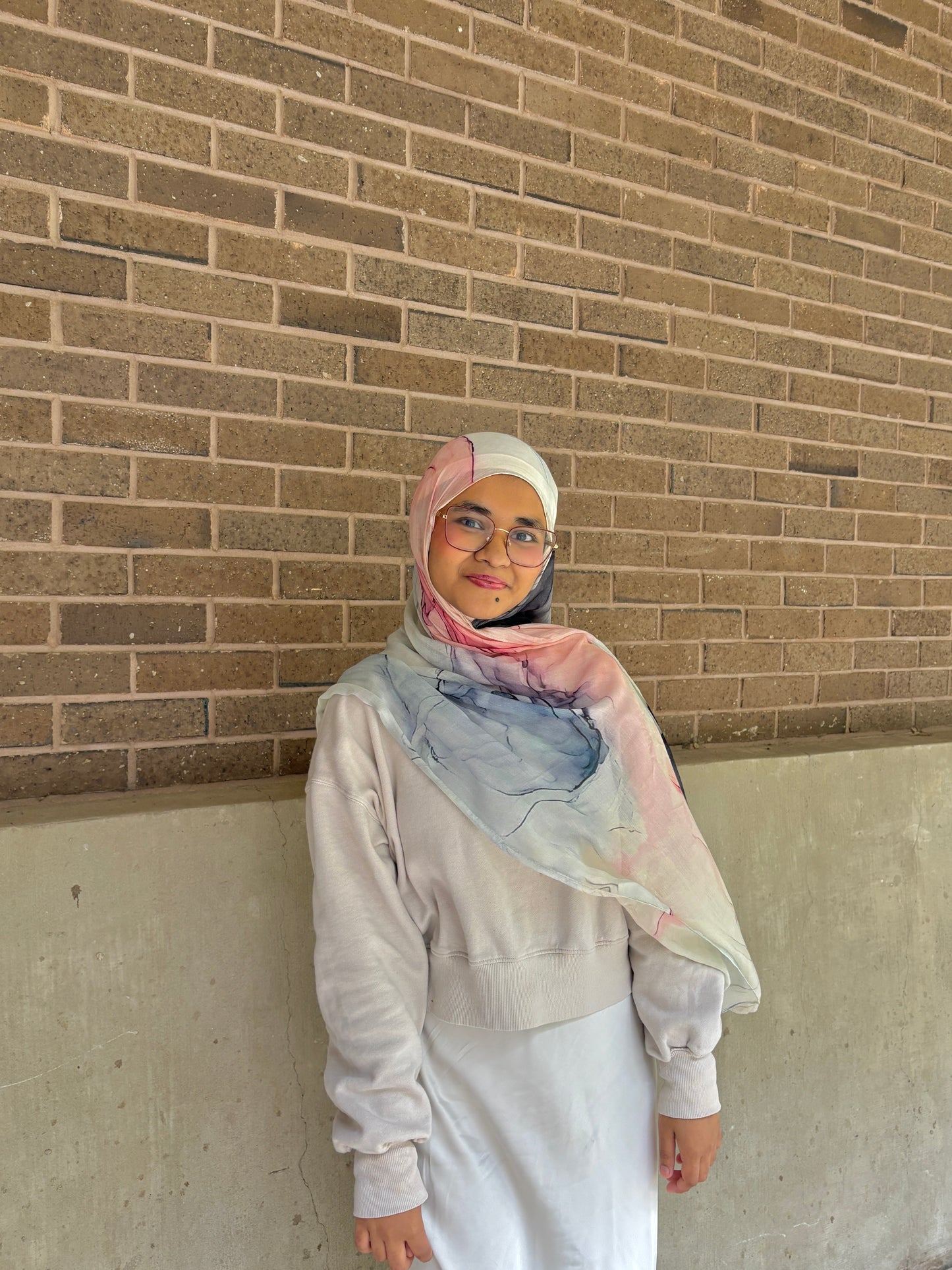 Blush Skies Printed Modal Hijab