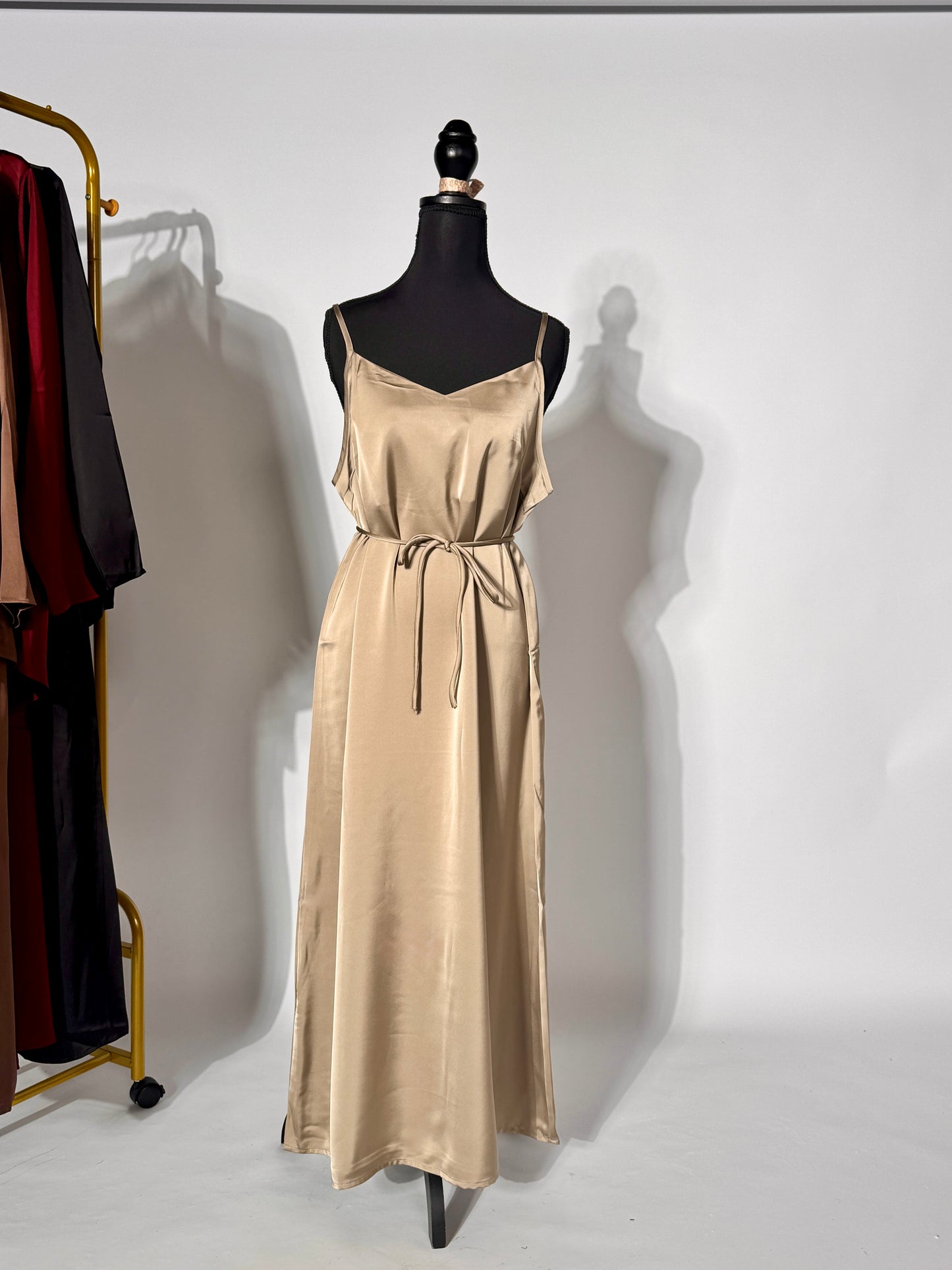 Satin Slip Dress + Satin Cardigan Set