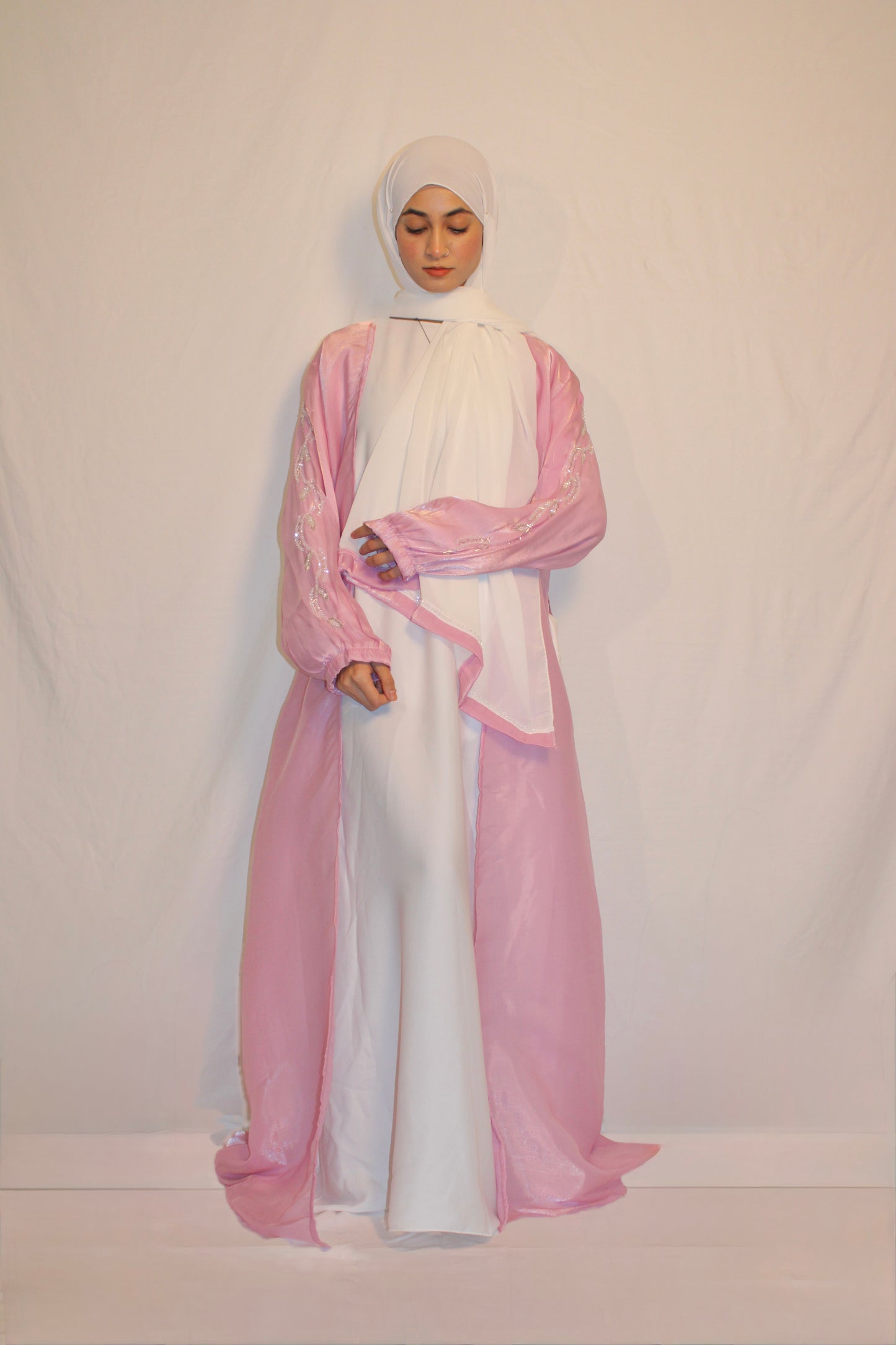 4 Piece Organza Abaya Set
