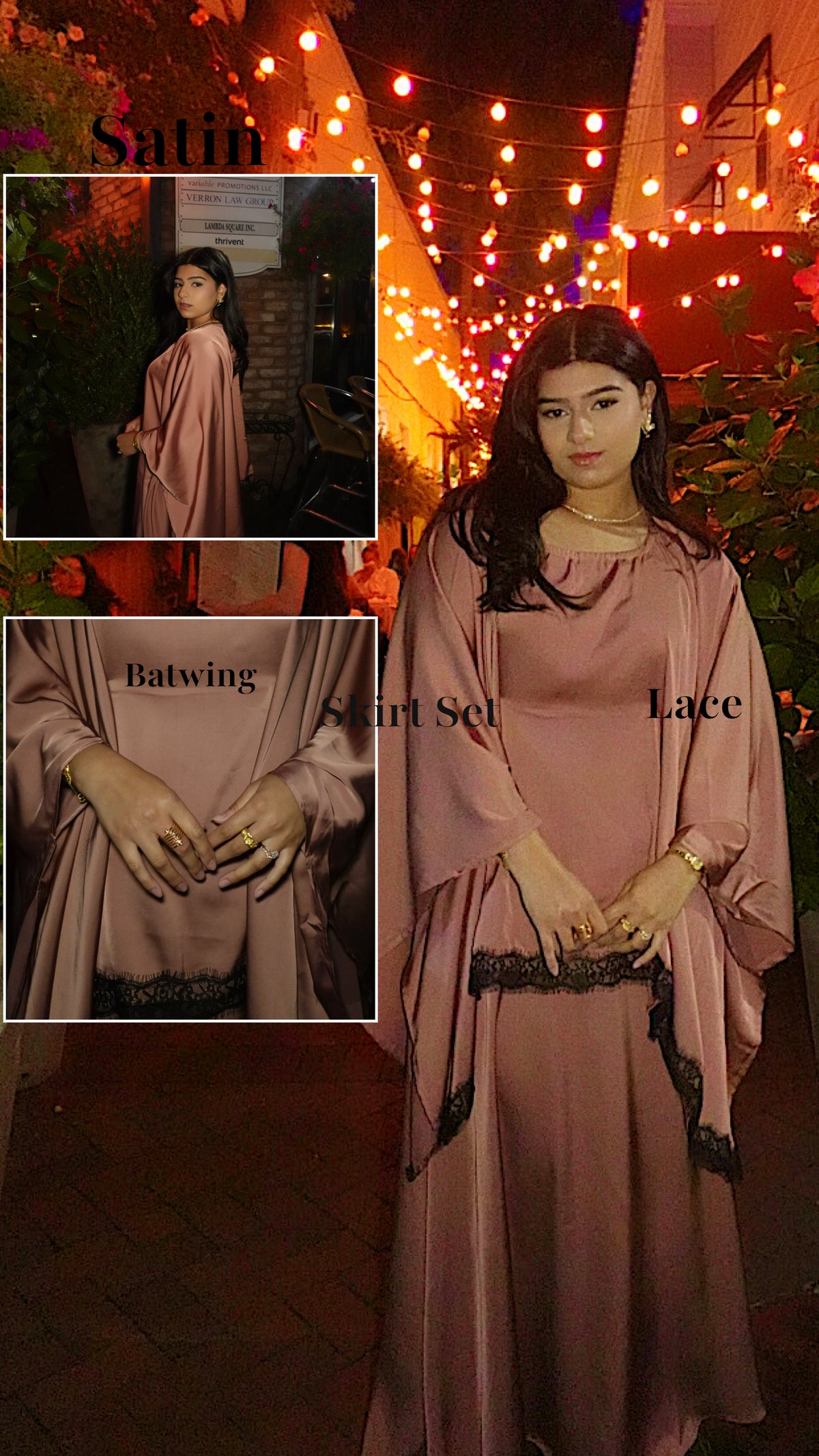 Rose Gold Batwing Set