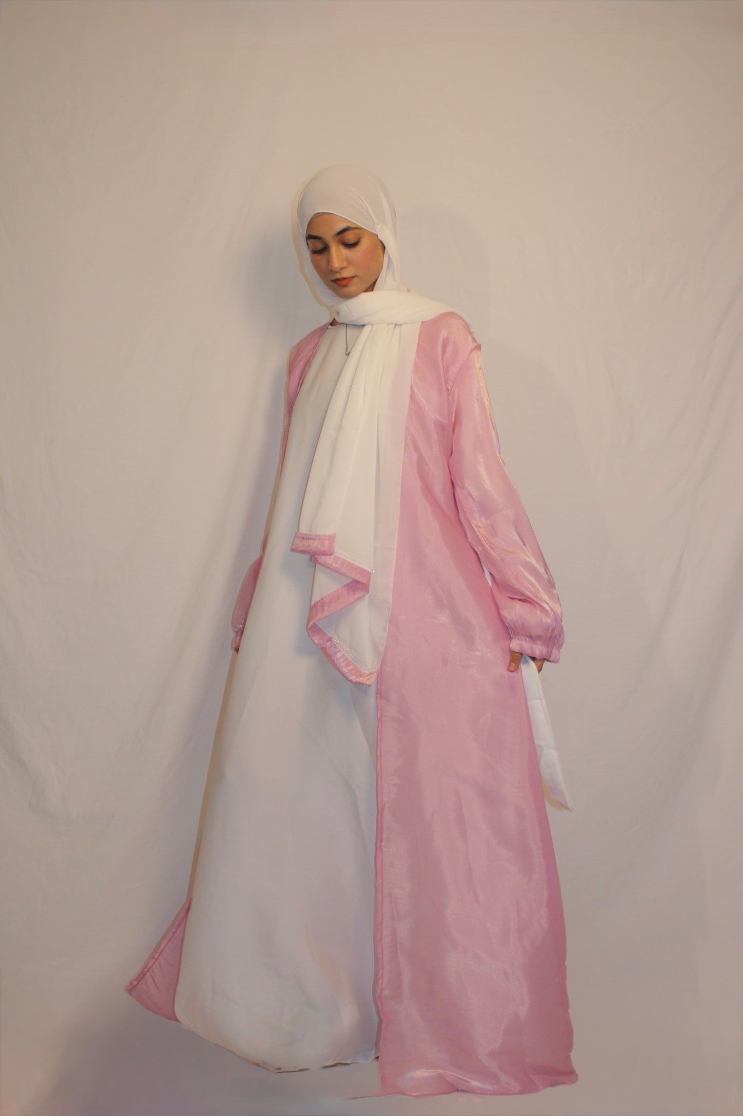 4 Piece Organza Abaya Set