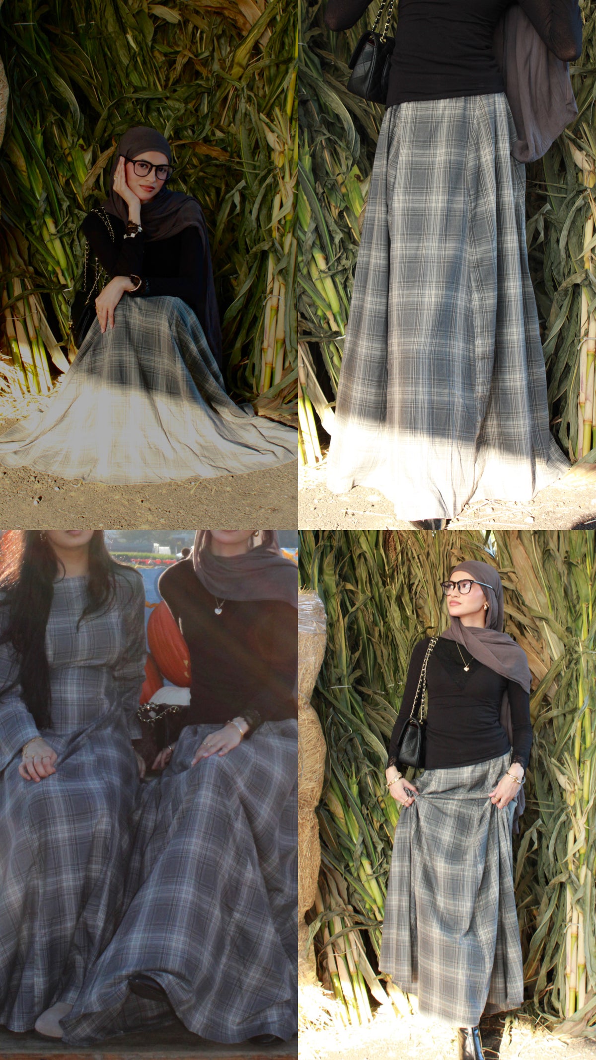 Plaid A-Lined Skirt