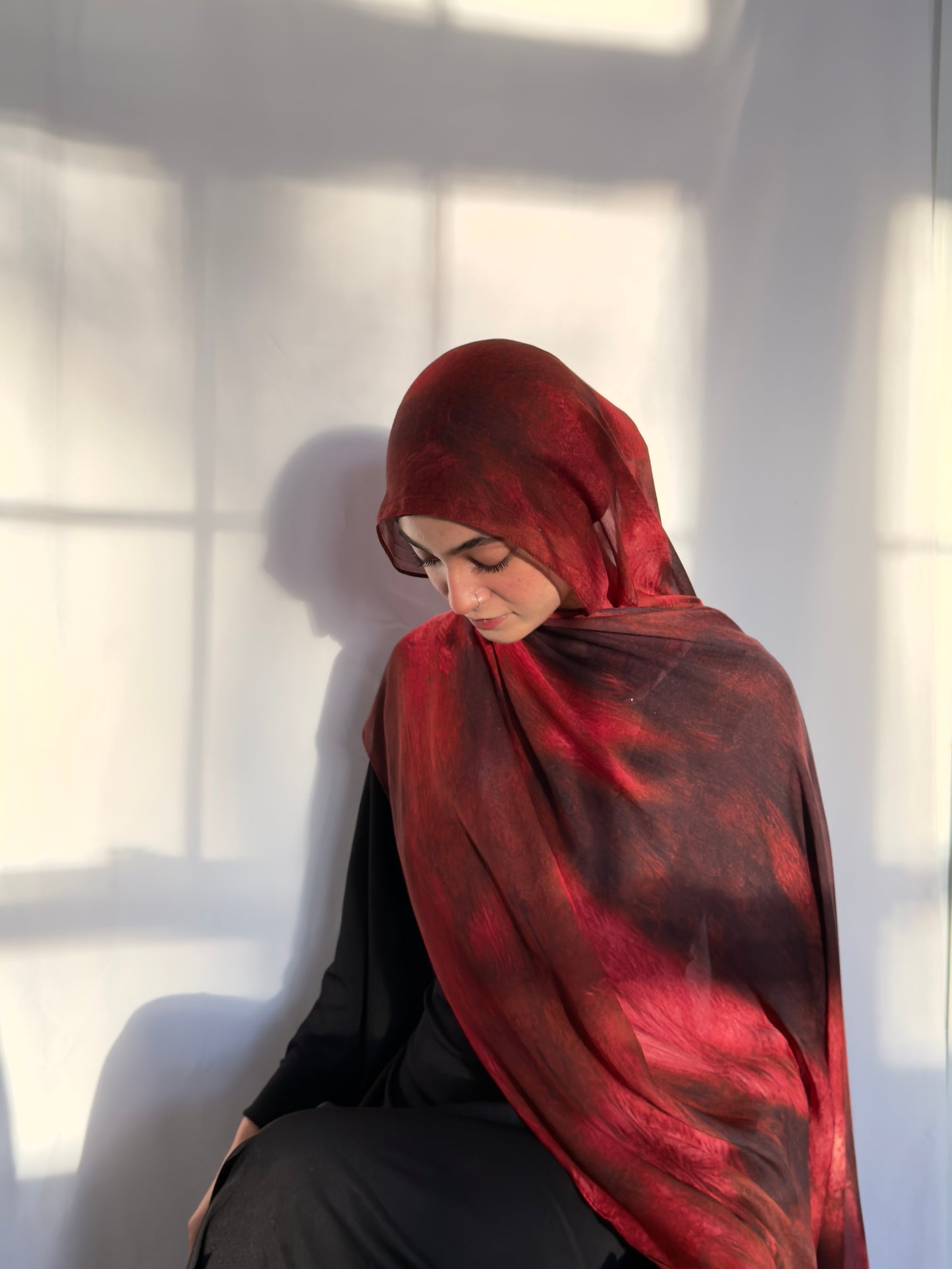 Candied Apple Printed Modal Hijab