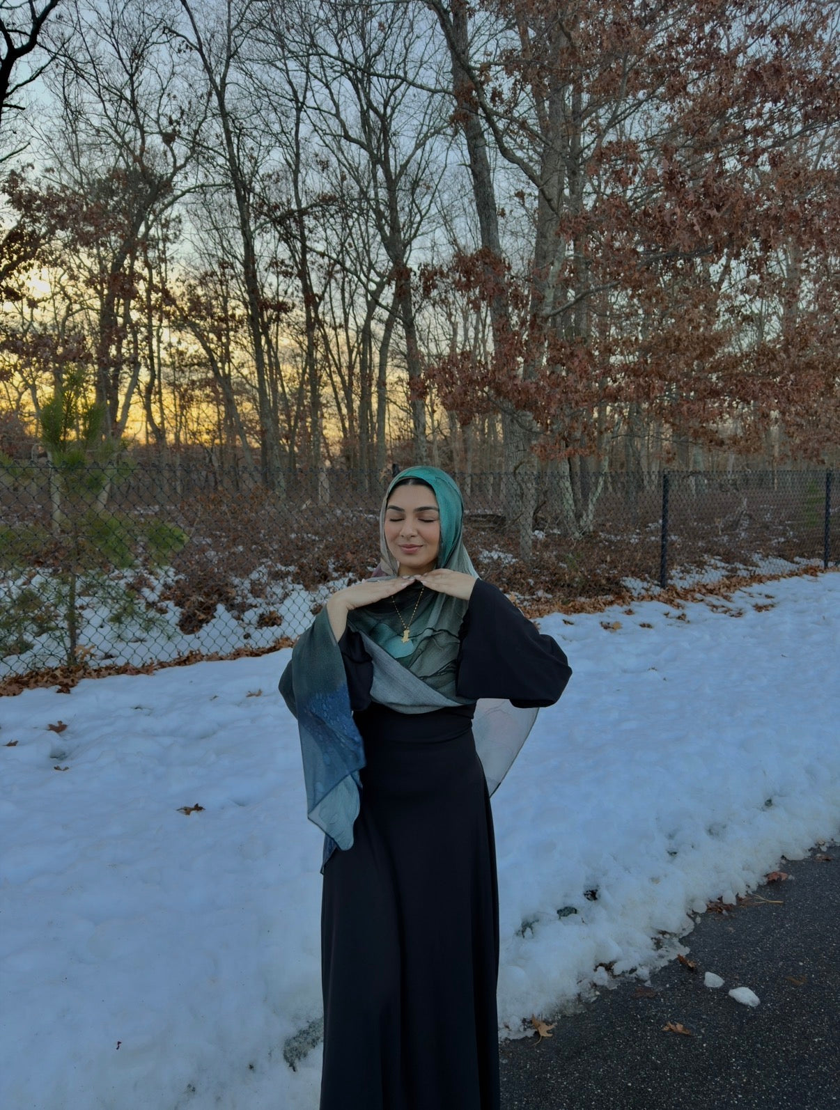 Winter Sky Printed Modal Hijab