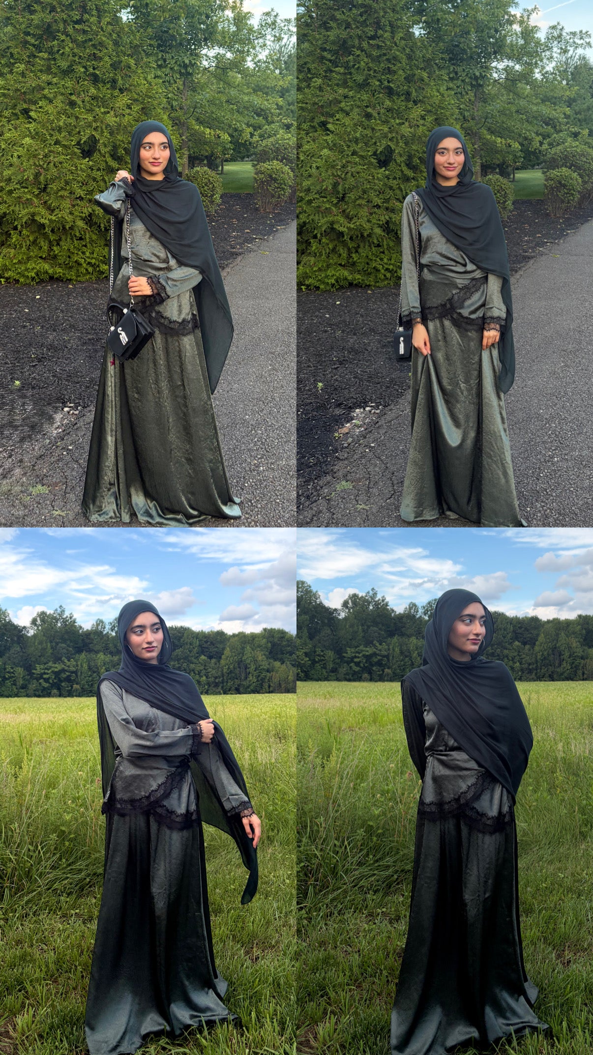 Azhar Satin Skirt Set