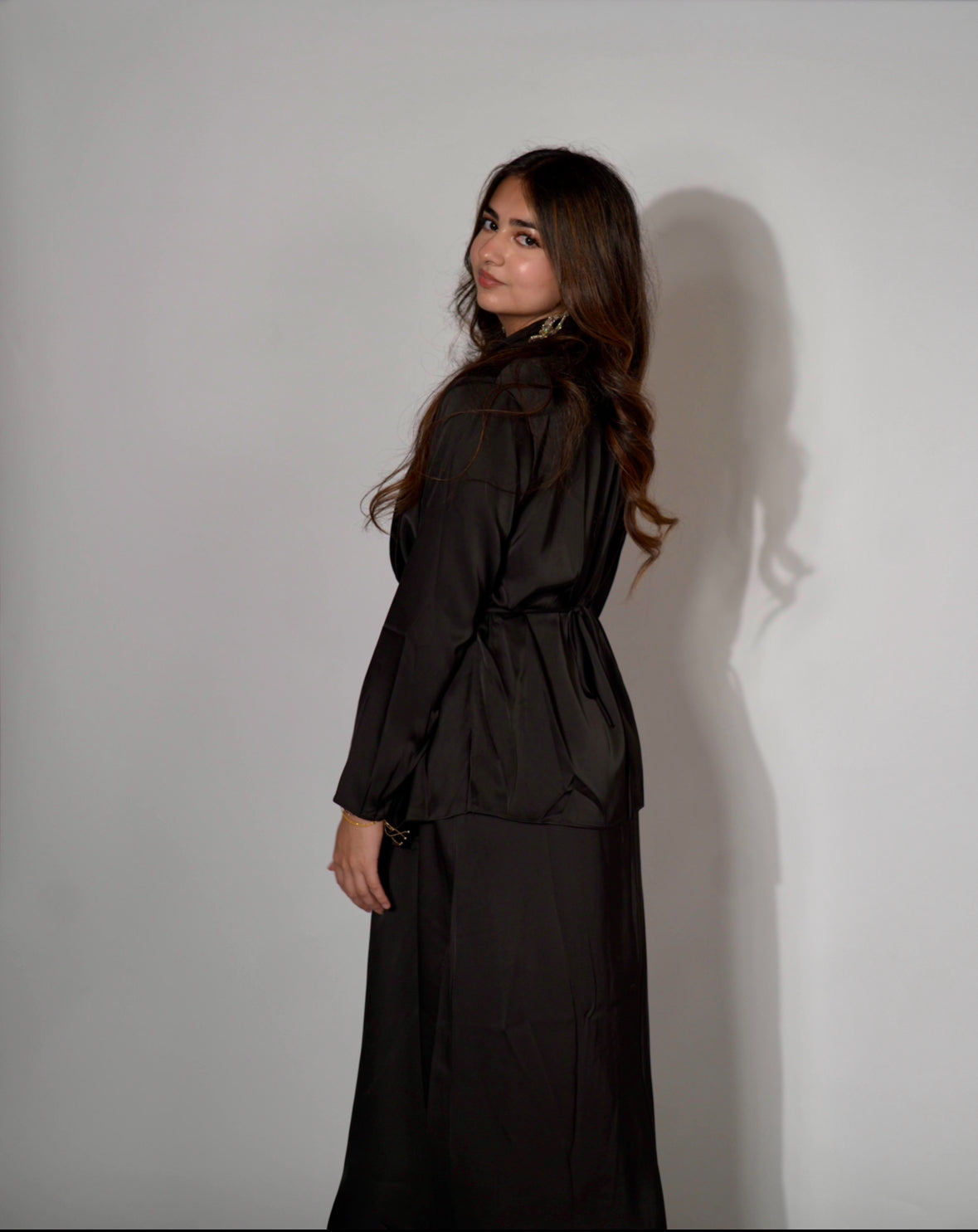 Satin Slip Dress + Satin Cardigan Set