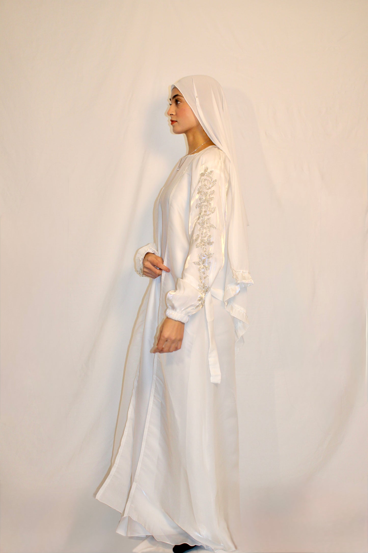 4 Piece Organza Abaya Set