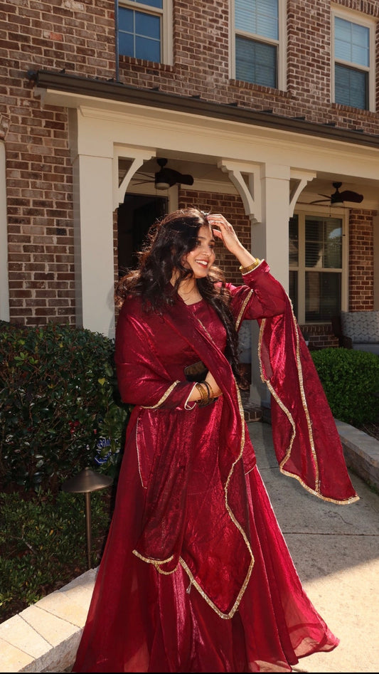 Maroon Shifa Set