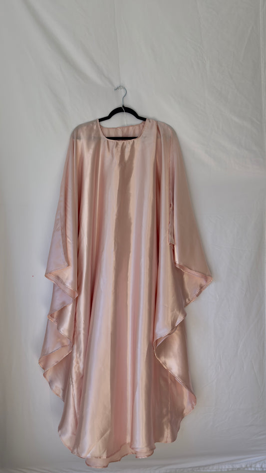 Plain Satin Batwing Abayas