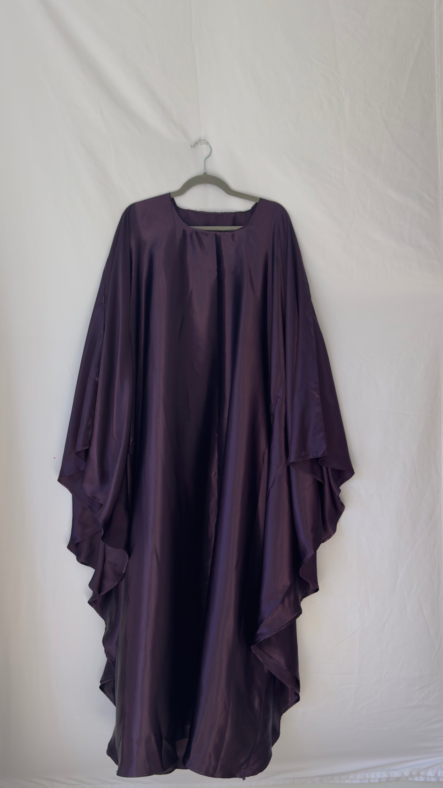 Plain Satin Batwing Abayas