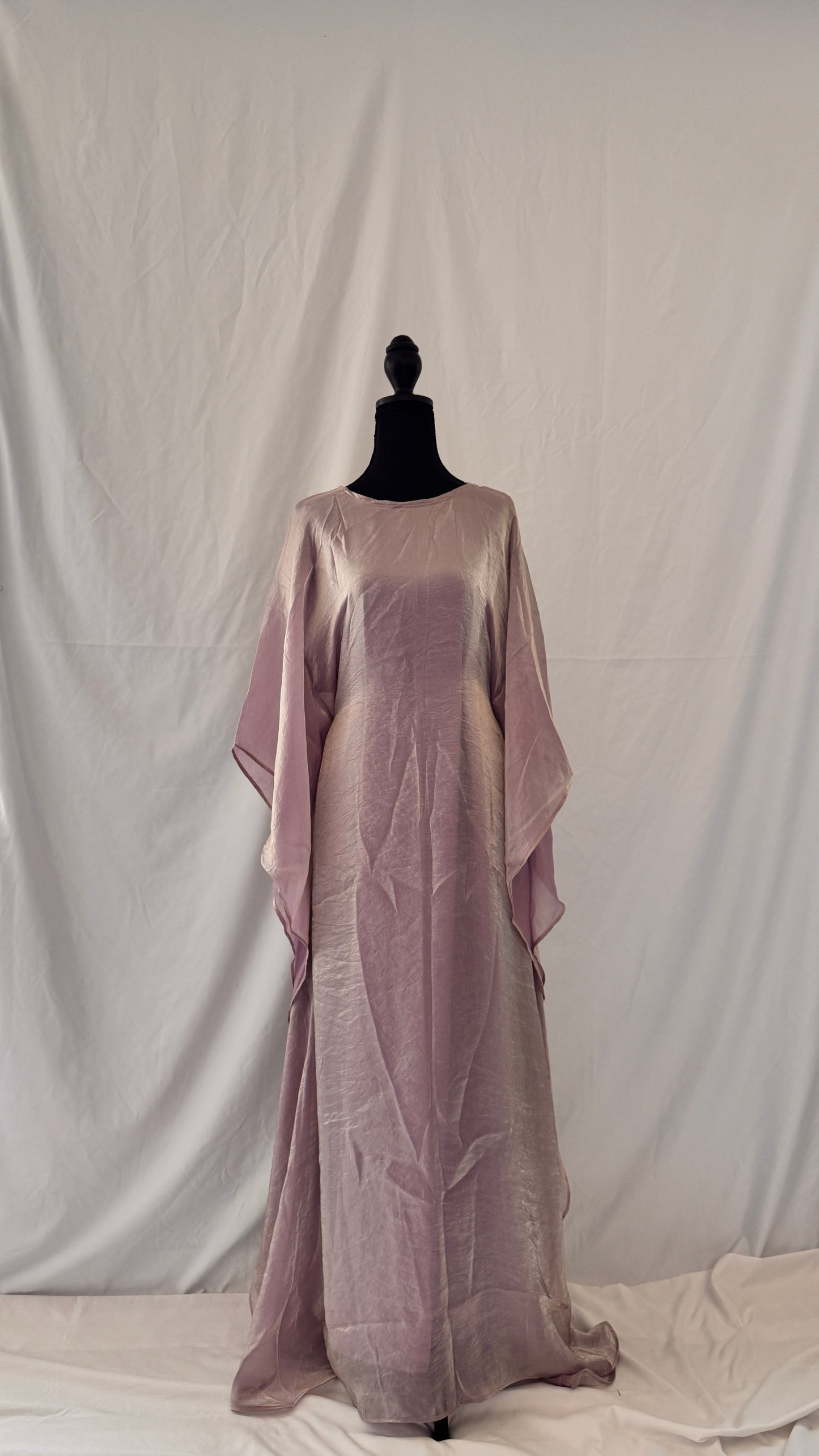 Chrome Light Purple Butterfly Abaya