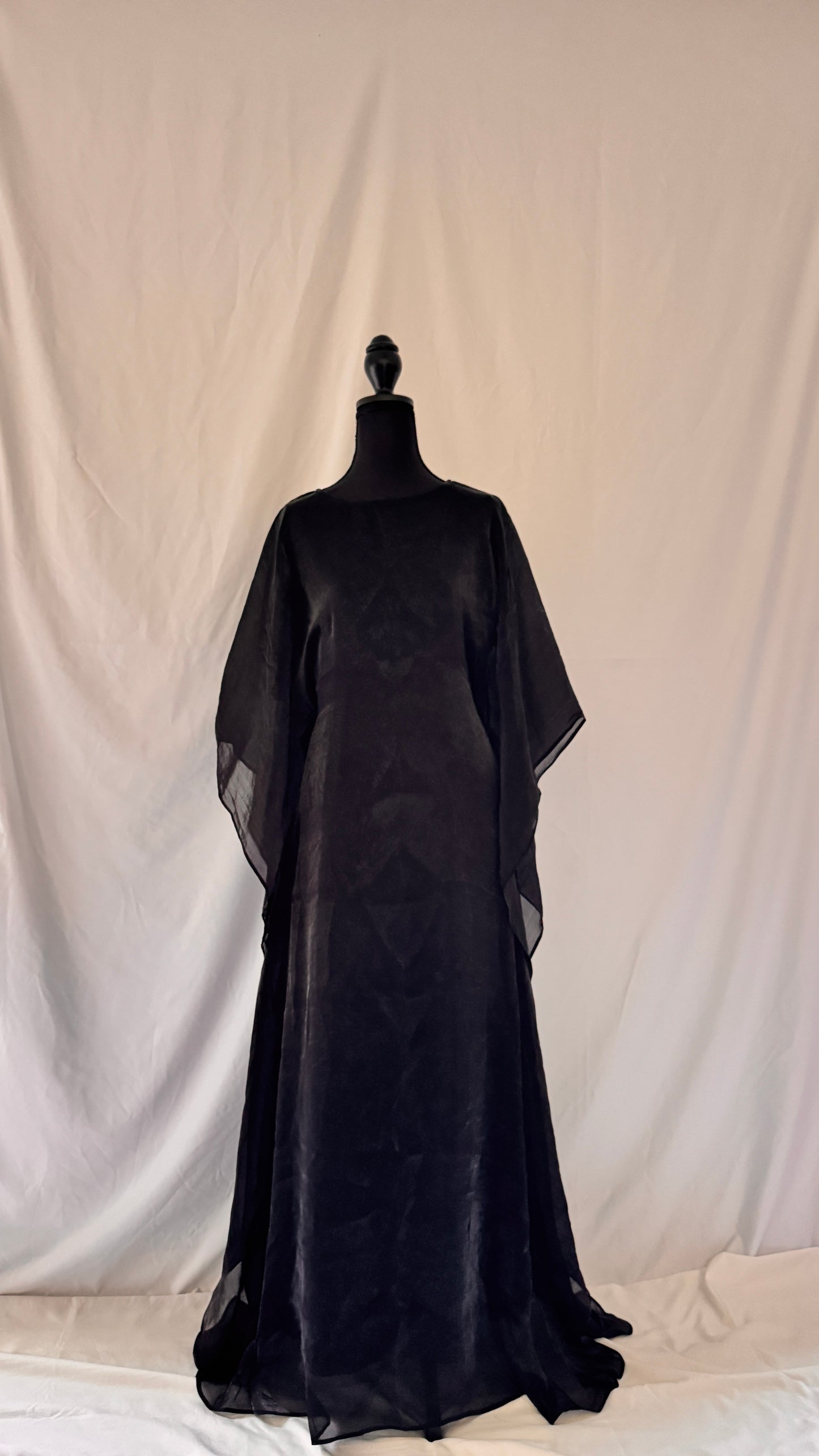 Chrome Black Butterfly Abaya