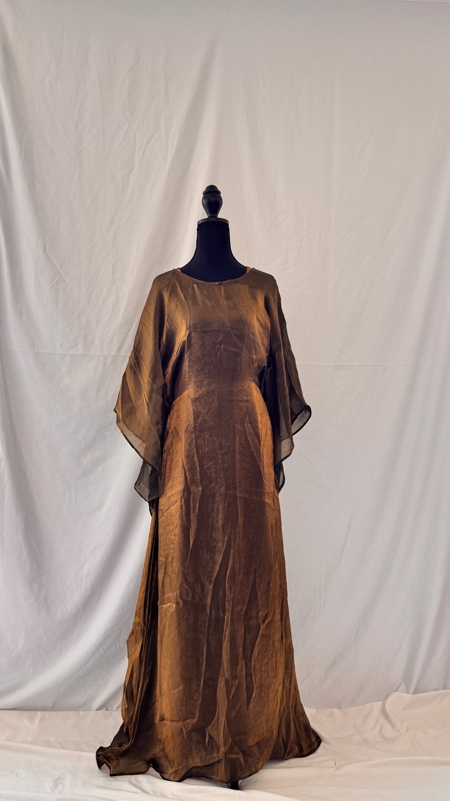 Chrome Gold/Brown Butterfly Abaya