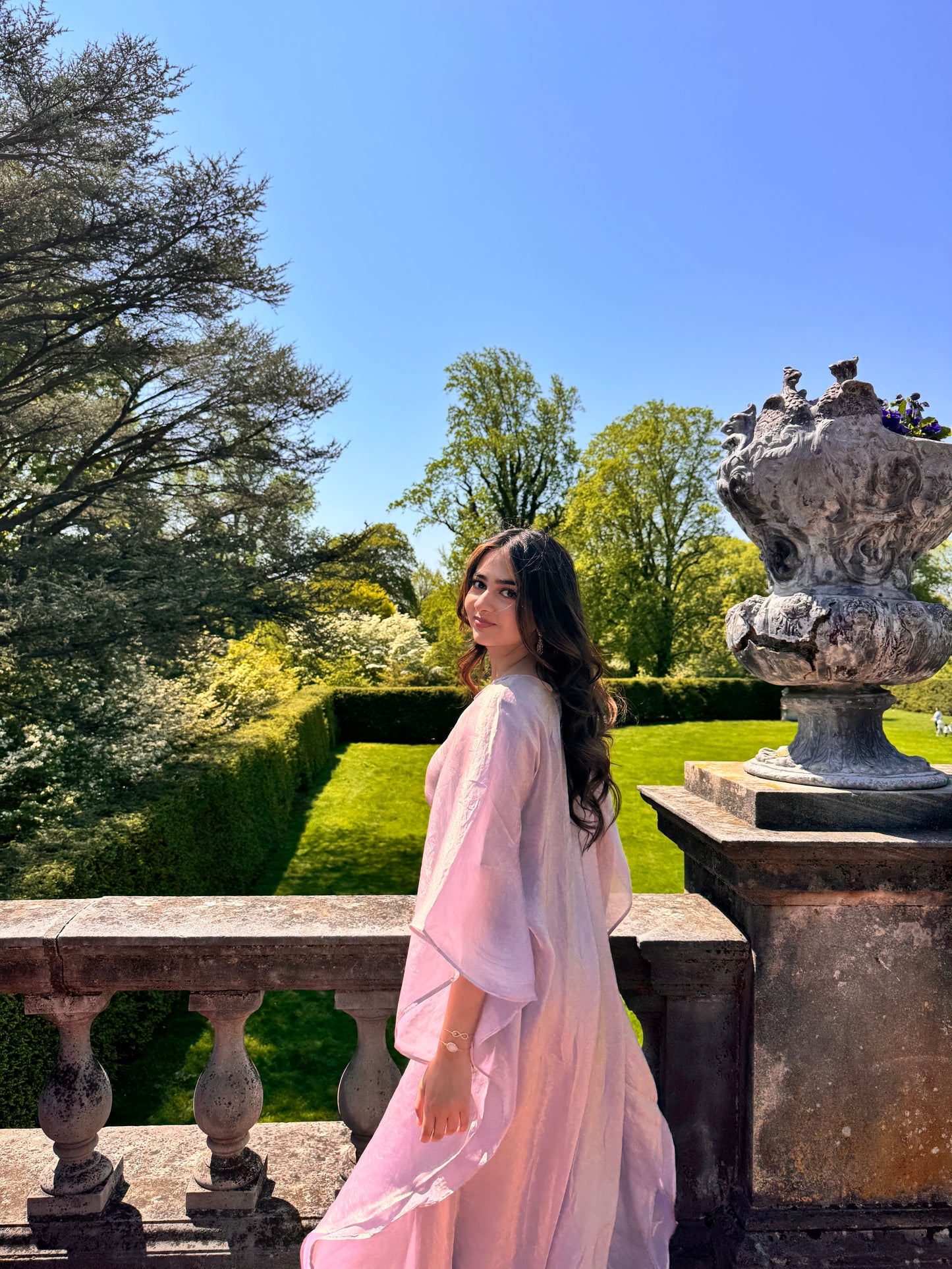 Chrome Light Purple Butterfly Abaya